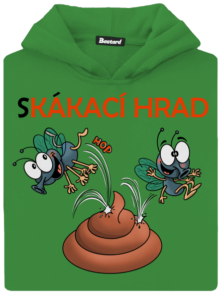 Skákací hrad dětská mikina klokanka Kelly Green AWD