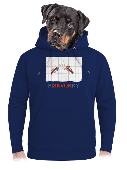 Škvoří piškvorky unisex mikina premium Navy