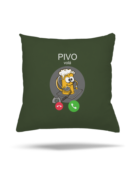Pivo volá polštář Olive Green