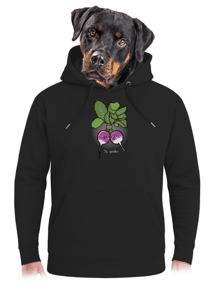 Ředkvičky ve svazku unisex mikina premium Dark Black