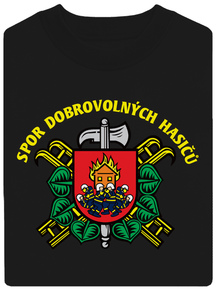 Spor dobrovolných hasičů unisex mikina bez kapuce Black