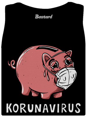 Korunavirus v kasičce dámské tílko klasické Black