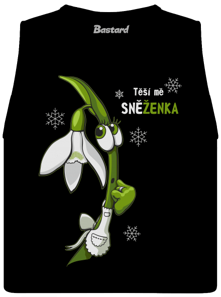 Sněženka a Tulipán dámské tílko volné Black
