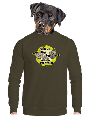 unisex mikina bez kapuce