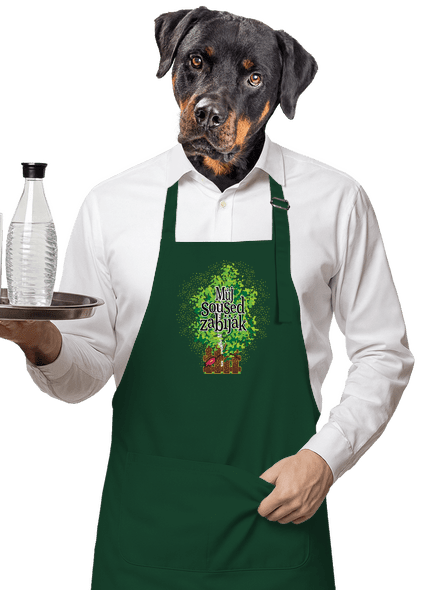 Můj soused zabiják zástěra Bottle Green