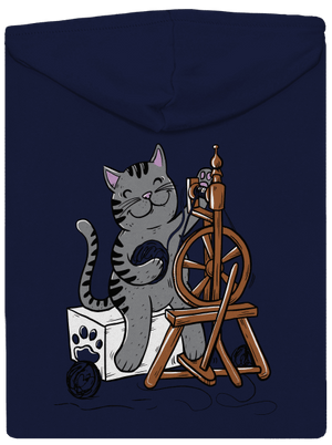 Kočka přede pánská mikina na zip Navy