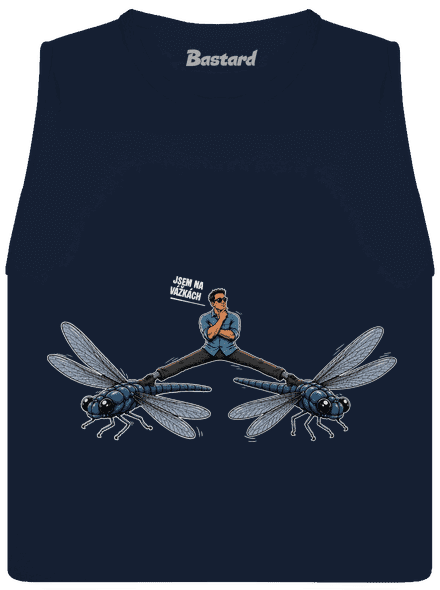 Na vážkách dámské tílko volné Navy
