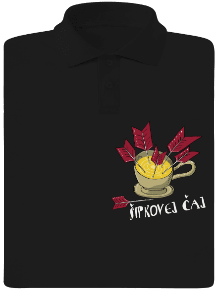 Šipkovej čaj pánská polokošile Black