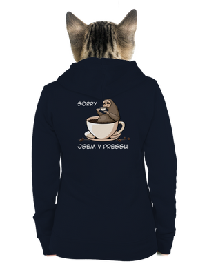 V pressu dámská mikina na zip Navy Mal