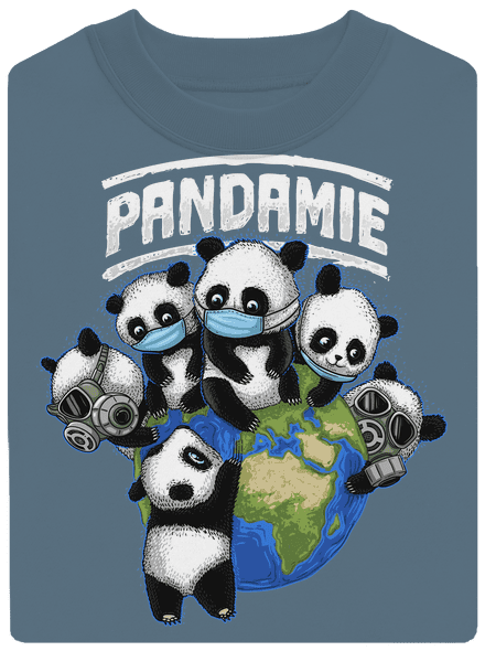 Pandamie unisex mikina bez kapuce Nordic Blue
