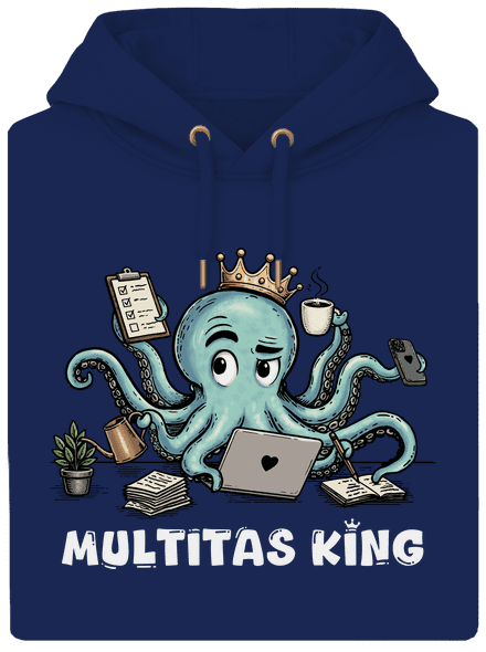 Multitas king unisex mikina premium Navy