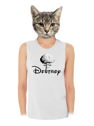 Destroy dámské tílko volné White