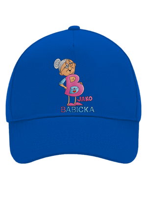 B jako babička kšiltovka baseballka Bright Royal