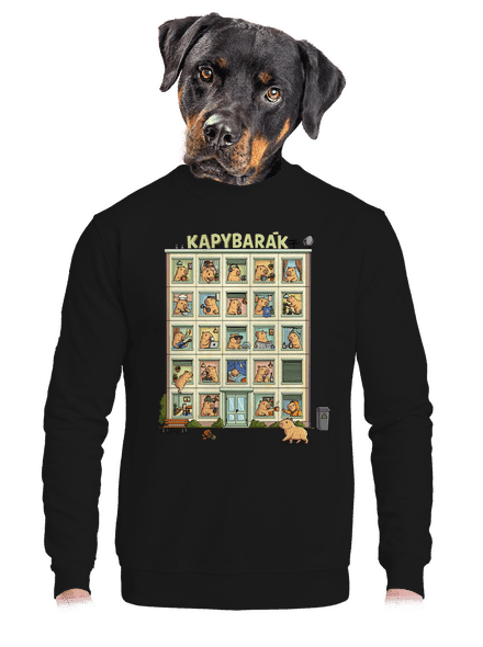 Kapybarák unisex mikina bez kapuce Black