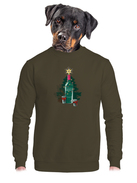 Vánoční borovička unisex mikina bez kapuce Urban Khaki