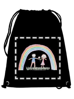 Dětské kresby - nahraj vlastní vak Black