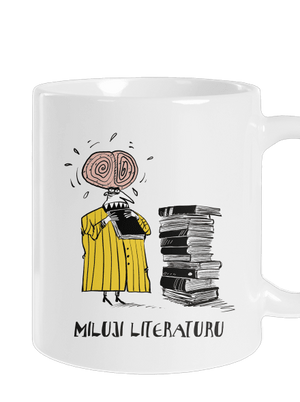 Miluji literaturu klasický hrnek White