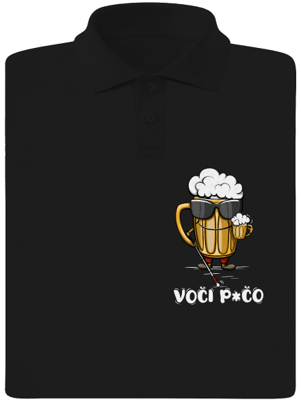 Voči p*čo pánská polokošile Black