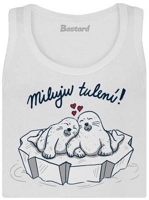 Miluju tulení dámské tílko klasické White