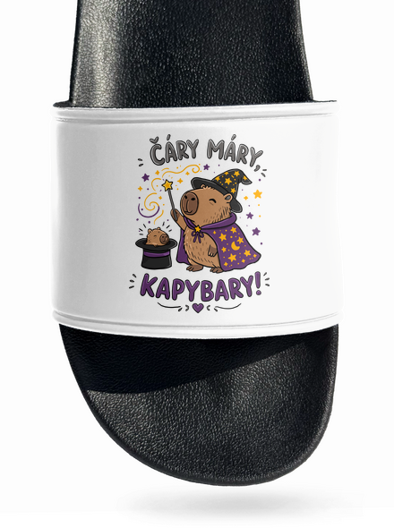 Čáry máry kapybary pantofle White