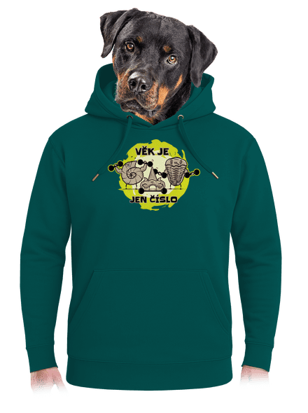 Věk je jen číslo unisex mikina premium Emerald Green