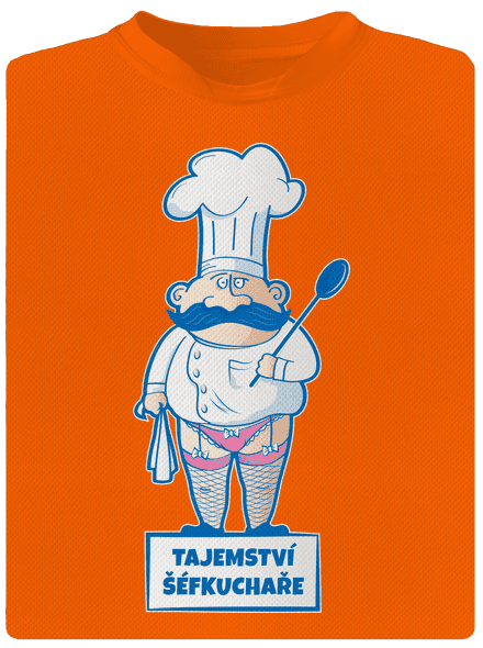 Tajemství šéfkuchaře pánské sportovní tričko Neon Orange