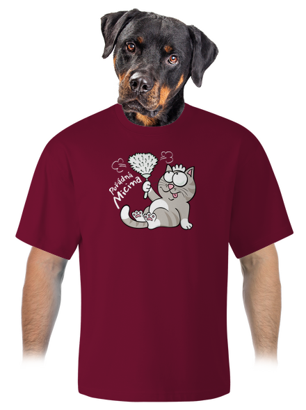 Macek a Micina unisex tričko oversized Garnet