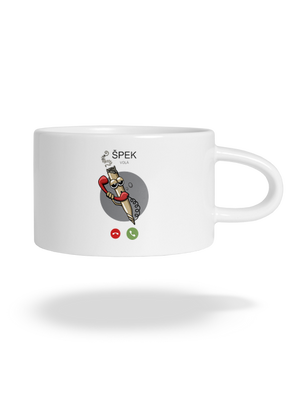 Špek volá hrnek makronka White