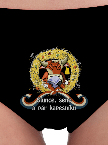 Slunce, seno a pár kapesníků dámské kalhotky Black
