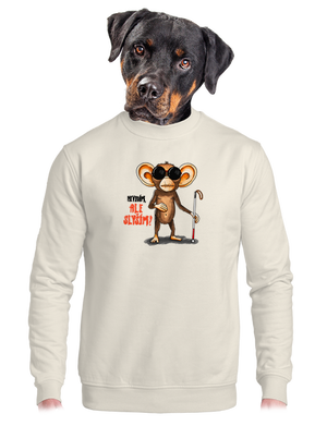 unisex mikina bez kapuce