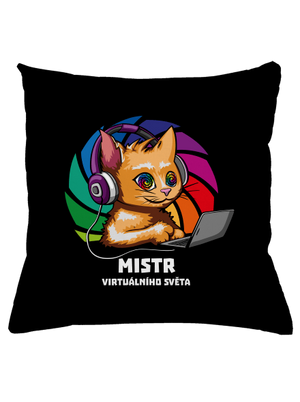 Mistr virtuálního světa polštář Black