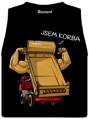 Korba dámské tílko volné Black