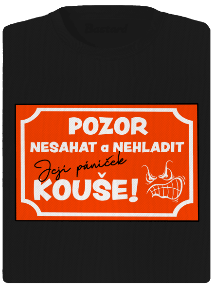 Pozor, nesahat dámské sportovní tričko Black