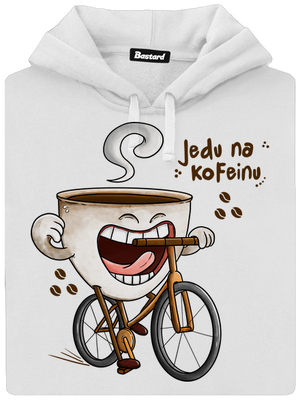 Jedu na kofeinu dámská mikina klokanka White