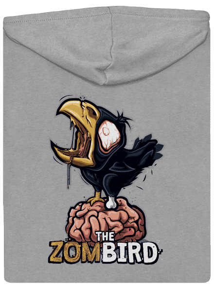 Zombird pánská mikina na zip Light Melange