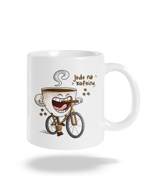 Jedu na kofeinu klasický hrnek White