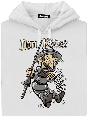 Don Kýchot dámská mikina klokanka White