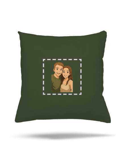 Ghibli efekt z vlastní fotky polštář Olive Green