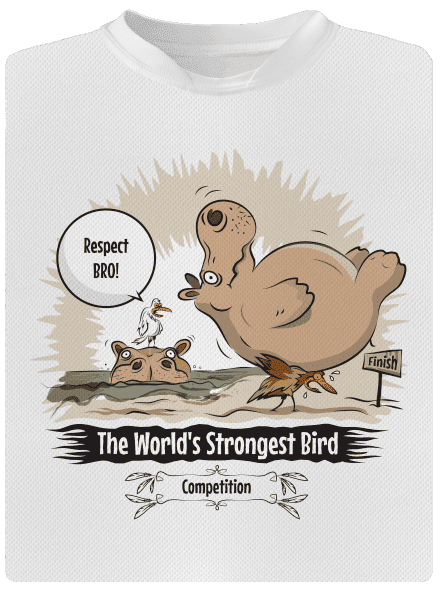 Strongest bird dětské sportovní tričko White