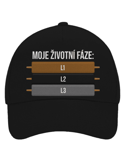 Moje životní fáze kšiltovka baseballka Black