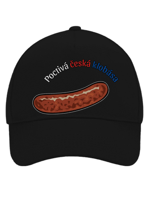 Poctivá buchta a klobása kšiltovka baseballka Black