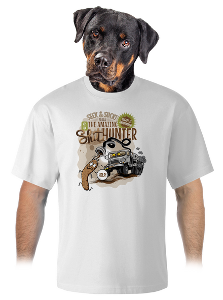 Shithunter unisex tričko oversized White