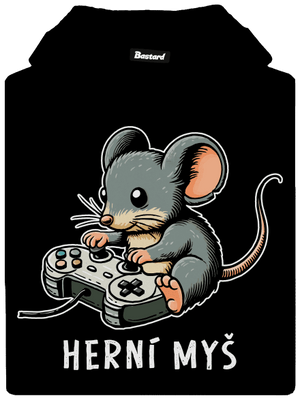 Herní myš pánská mikina klokanka Black