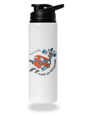 Tvrdě za vítězstvím lahev na vodu White