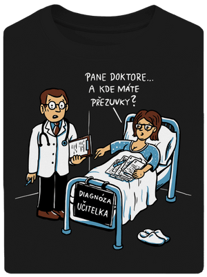 Diagnóza učitelka unisex tričko oversized Black