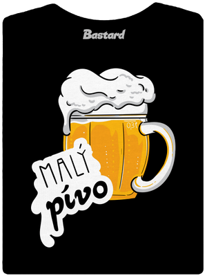 Velký a malý pívo dámské tričko s lemem Black