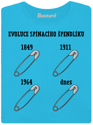 Evoluce spínacího špendlíku dámské tričko Blue Atol