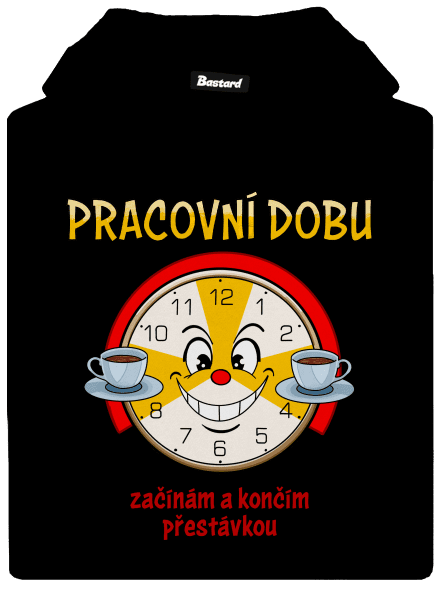Pracovní doba pánská mikina klokanka Black