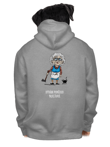 Neklidná - vlastní text pánská mikina na zip Light Melange