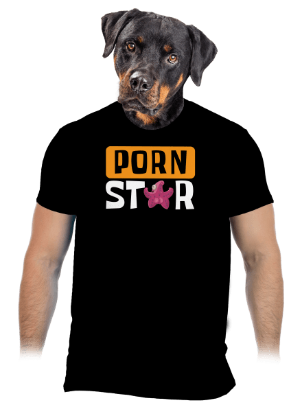 Porn star pánské tričko Black